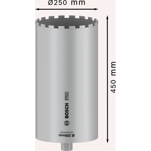 PRO Core Cutter wet, 250 x 450 mm, 1 1/4" UNC