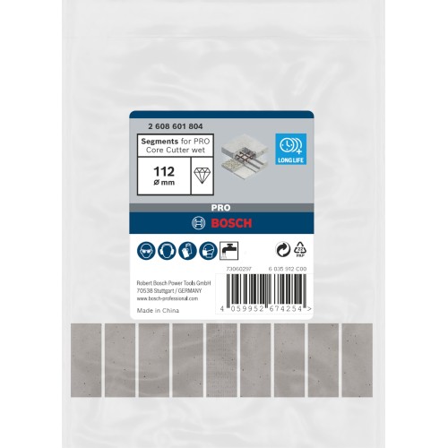 Segmentos para PRO Core Cutter wet, 112 mm, 1 1/4" UNC