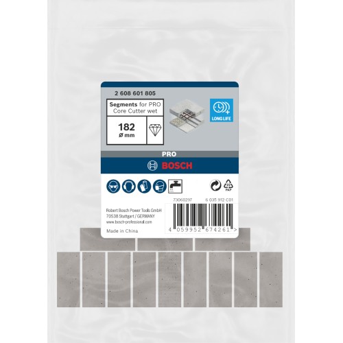 Segmentos para PRO Core Cutter wet, 182 mm, 1 1/4" UNC