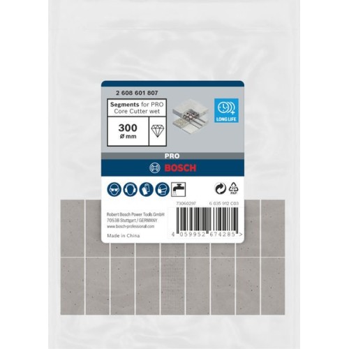 Segmentos para PRO Core Cutter wet, 300 mm, 1 1/4" UNC