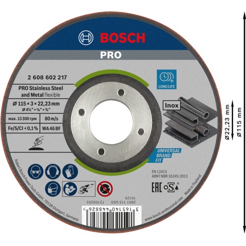 Disco de desbaste PRO Semi-Flexible, 115 x 3 x 22,23 mm