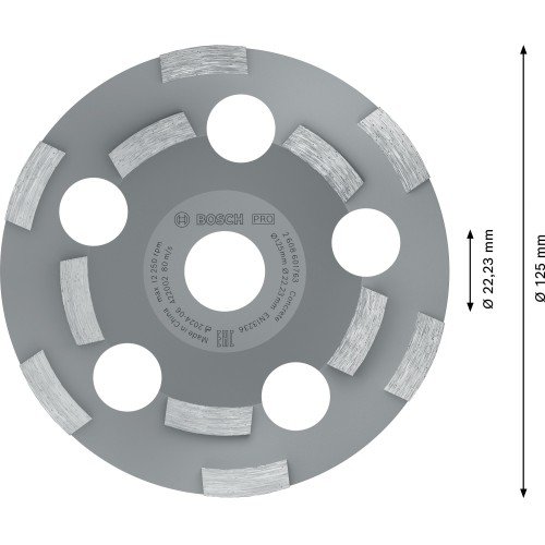 Vaso de desbaste PRO Abrasive, 50 x 125 mm, 22,23 mm