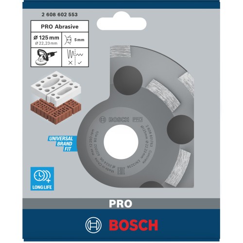Vaso de desbaste PRO Abrasive, 50 x 125 mm, 22,23 mm