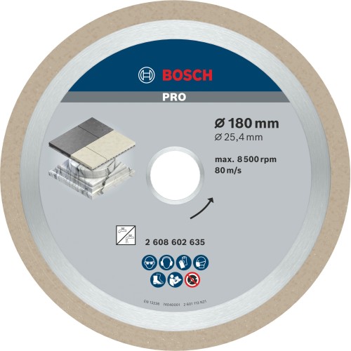 Disco de diamante PRO Ceramic, 180 x 25,4 mm