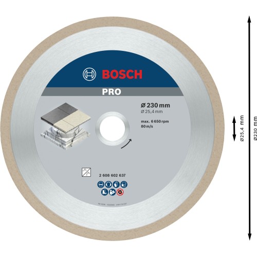 Disco de diamante PRO Ceramic, 230 x 25,4 mm