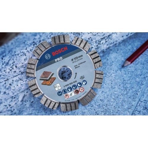 Disco de diamante PRO Stone, 115 x 22,23 x 2,2 mm