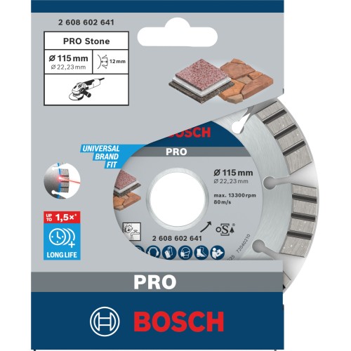 Disco de diamante PRO Stone, 115 x 22,23 x 2,2 mm
