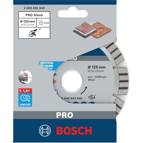 Disco de diamante PRO Stone, 125 x 22,23 x 2,2 mm