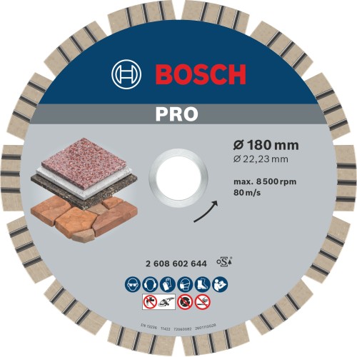 Disco de diamante PRO Stone, 180 x 22,23 mm
