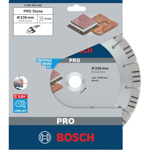 Disco de diamante PRO Stone, 230 x 22,23 mm