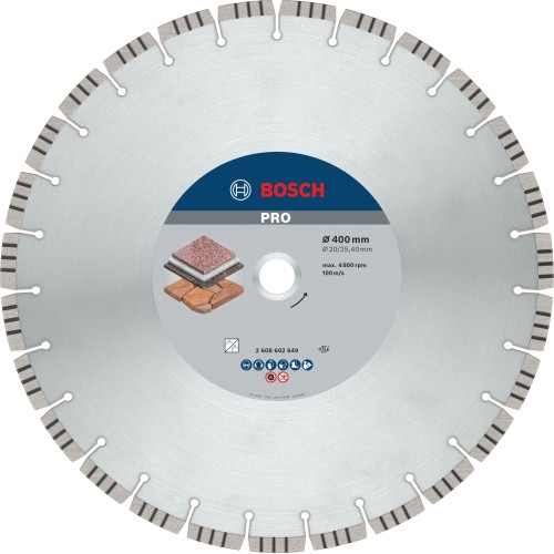 Disco de diamante PRO Stone, 400 x 20/25,4 mm