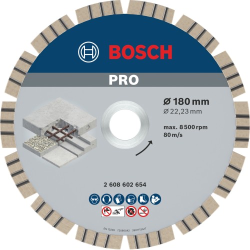 Disco de diamante PRO Concrete, 180 x 22,23 mm