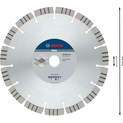 Disco de diamante PRO Concrete, 230 x 22,23 mm