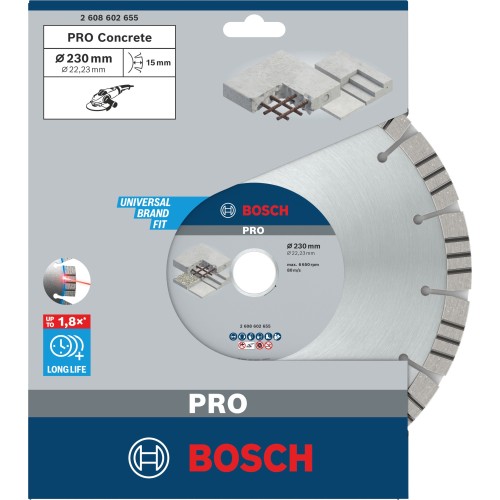 Disco de diamante PRO Concrete, 230 x 22,23 mm