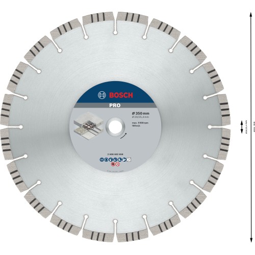 Disco de diamante PRO Concrete, 350 x 20/25,4 mm