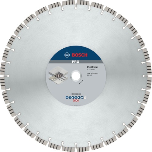 Disco de diamante PRO Concrete, 450 x 25,4 mm