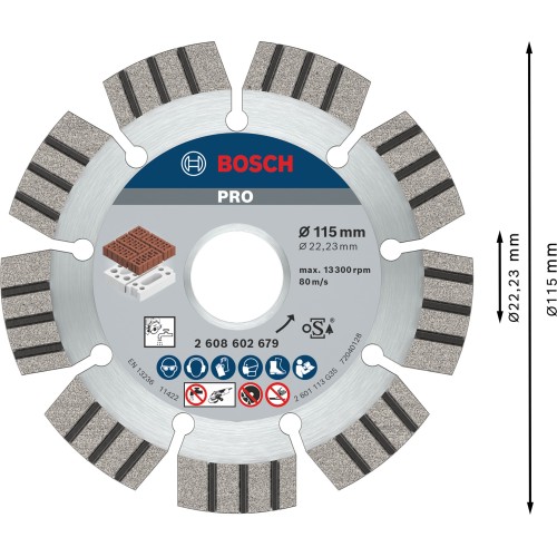 Disco de diamante PRO Abrasive, 115 x 22,23 mm