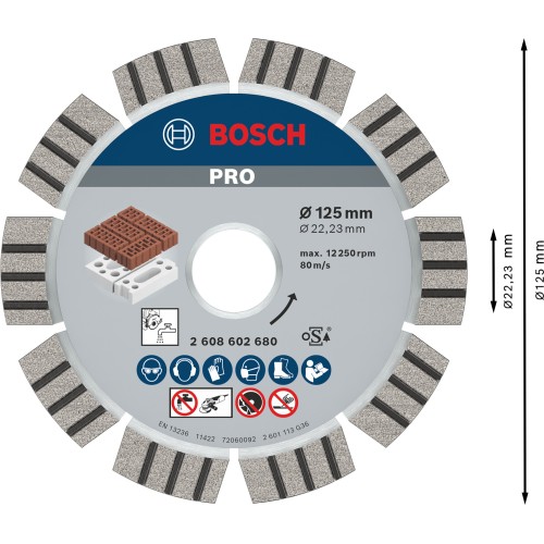 Disco de diamante PRO Abrasive, 125 x 22,23 mm