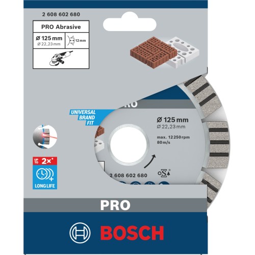 Disco de diamante PRO Abrasive, 125 x 22,23 mm