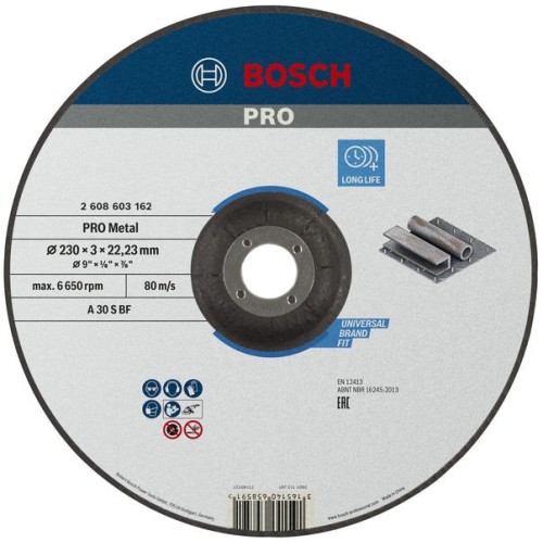 Disco de corte abrasivo PRO Metal, 230 x 3 x 22,23 mm