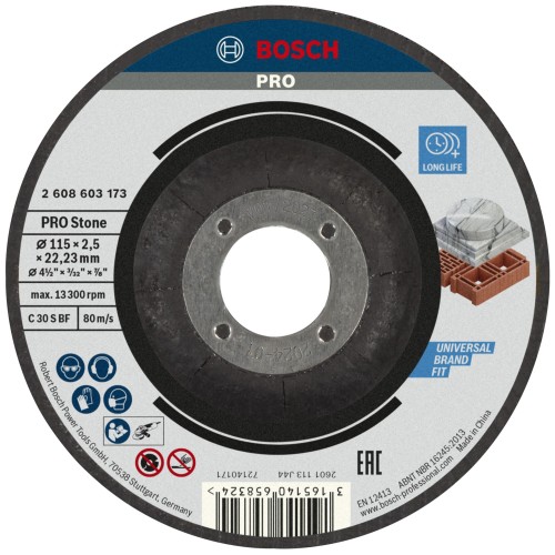 Disco de corte PRO Stone, 115 x 2,5 x 22,23 mm