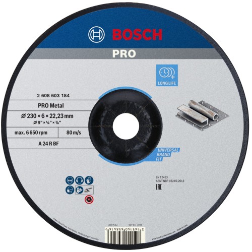 Disco de desbaste PRO Metal, 230 x 6 x 22,23 mm