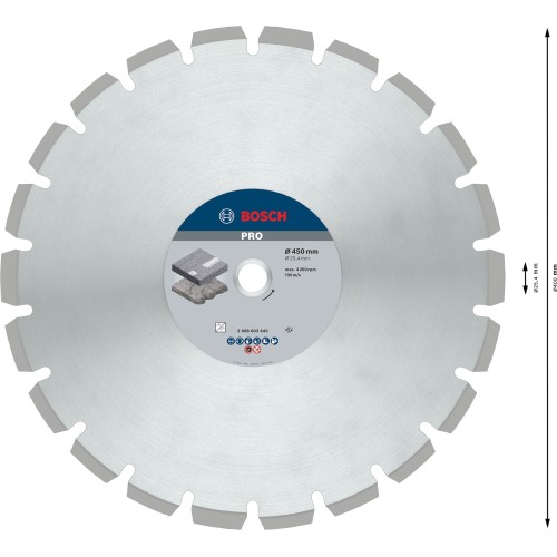 Disco de diamante PRO Asphalt, 450 x 25,4 mm