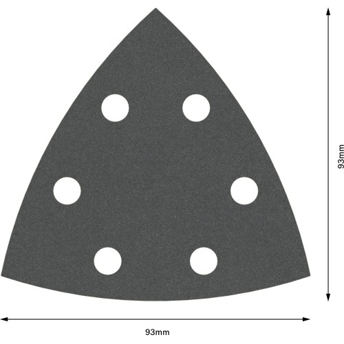 Hoja de lija PRO F355, 93 mm, G320, 5 unidades