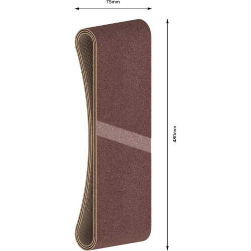Banda de lija PRO X440, 75 x 480 mm, G40, 3 unidades