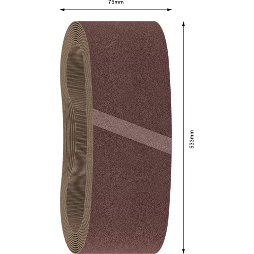 Banda de lija PRO X440, 75 x 533 mm, G60, 10 unidades
