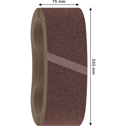 Banda de lija PRO X440, 75 x 533 mm, G80, 10 unidades