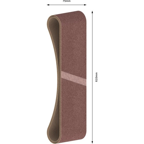 Banda de lija PRO X440, 75 x 610 mm, G100, 3 unidades