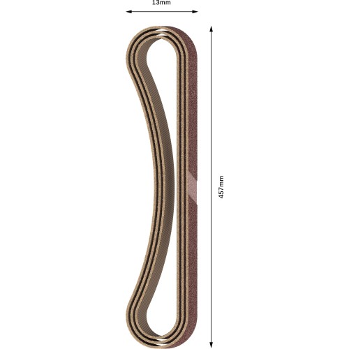 Banda de lija PRO X440, 13 x 457 mm, G40, 3 unidades