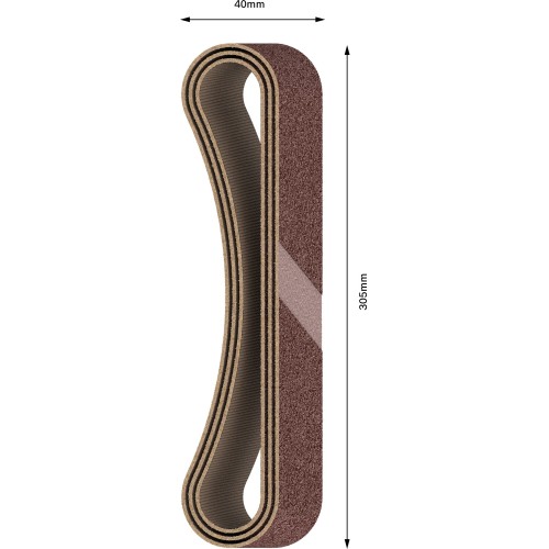 Banda de lija PRO X440, 40 x 305 mm, G120, 3 unidades