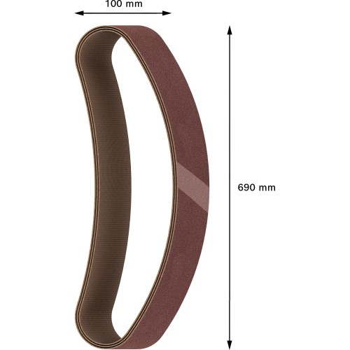 Banda de lija PRO X440, 100 x 690 mm, G40, 10 unidades