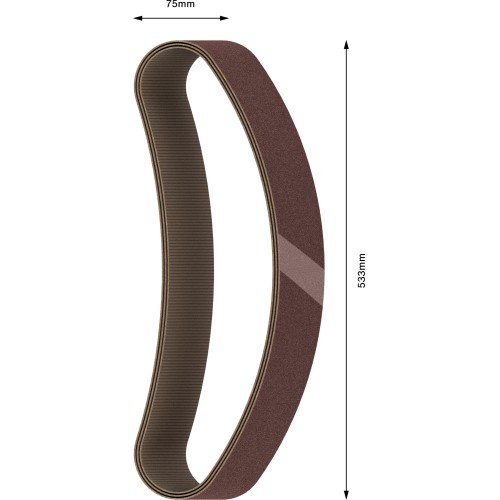 Banda de lija PRO X440, 75 x 533 mm, G120, 10 unidades