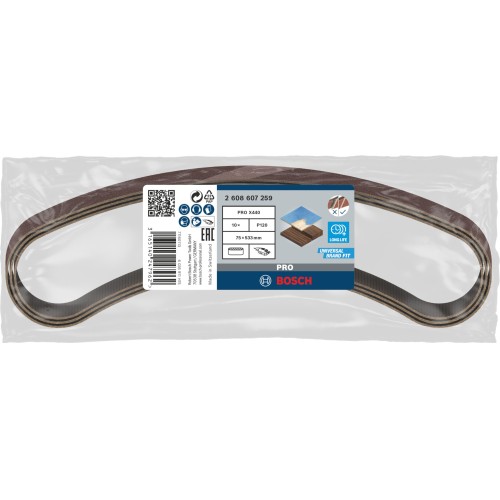 Banda de lija PRO X440, 75 x 533 mm, G120, 10 unidades