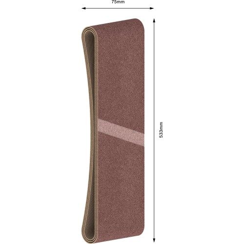 Banda de lija PRO X440, 75 x 533 mm, G180, 3 unidades