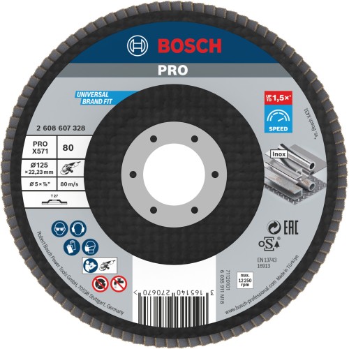 Disco de láminas PRO X571, fresa recta, 125 mm, G80