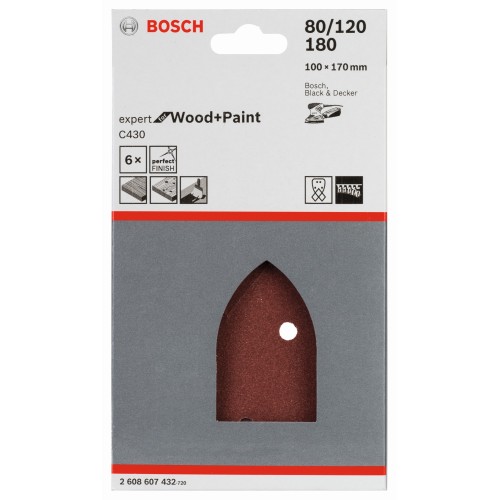 Estuche de 6 hojas de lija C430