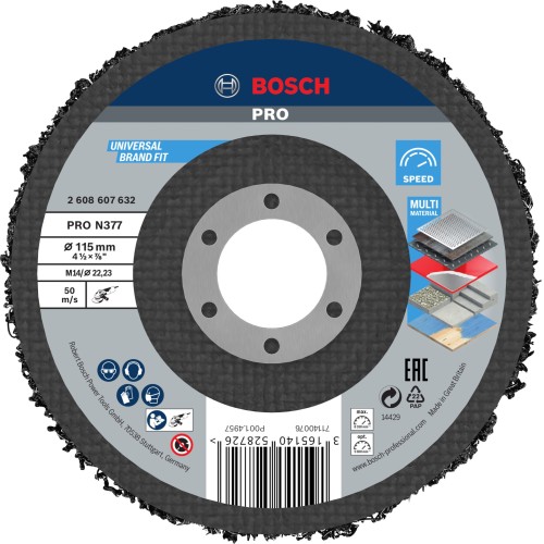Disco de limpieza PRO N377, 115 mm, 22,23 mm