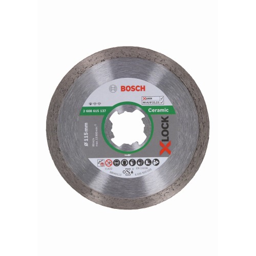 Disco de corte de diamante X-LOCK Standard for Ceramic 115x22,23x1,6x7