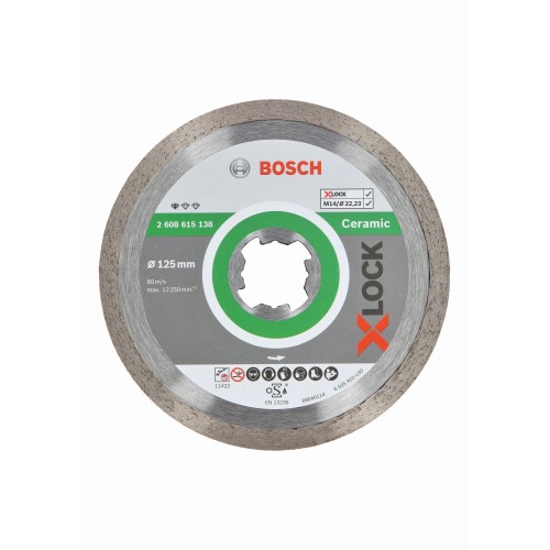 Disco de corte de diamante X-LOCK Standard for Ceramic 125x22,23x1,6x7
