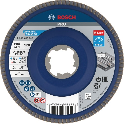 Disco de láminas PRO X571, fresa recta, 115 mm, G120, X-Lock