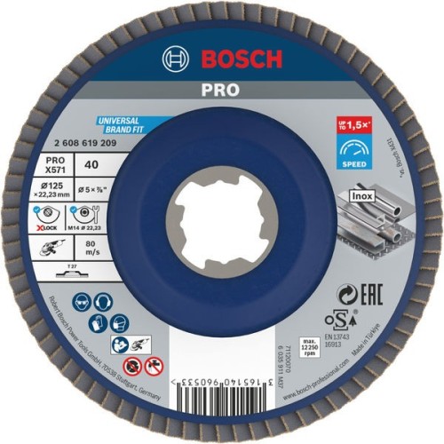 Disco de láminas PRO X571, fresa recta, 125 mm, G40, X-Lock