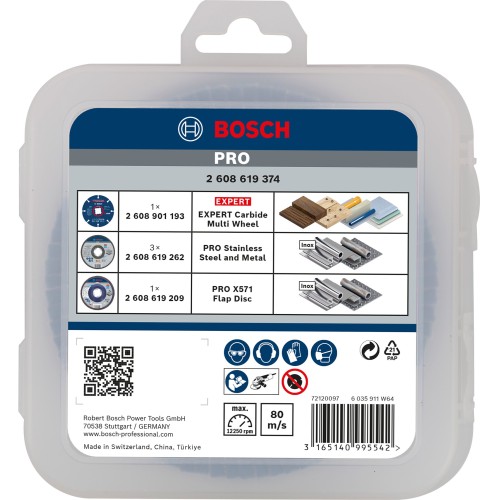 PRO Cutting and Grinding Set, 125 x 1 x 22,23 mm, X-Lock, 5 unidades