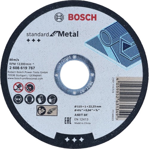 Disco de corte recto Standard for Metal 115 mm, 22,23 mm