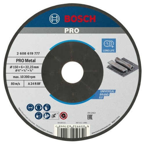Disco de desbaste PRO Metal, 150 x 6 x 22,23 mm