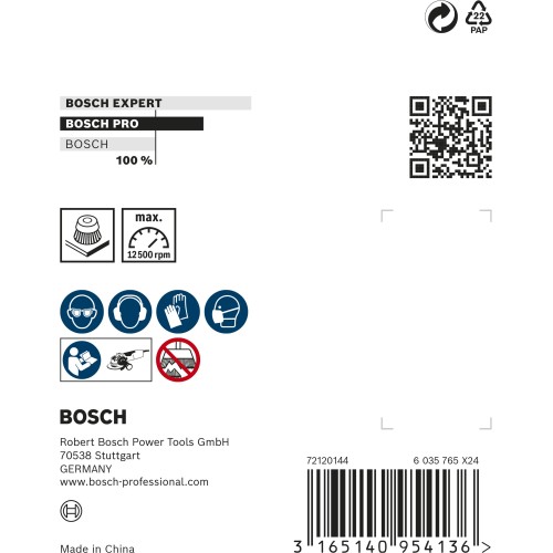 Cepillo de vaso PRO Metal heavy X-Lock, 75 x 0,5 mm