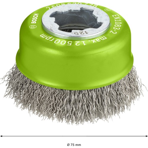 Cepillo de vaso PRO Stainless Steel clean X-Lock, 75 x 0,3 mm